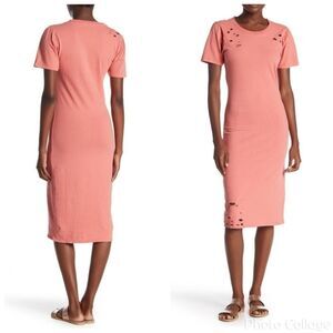 Abound distressed midi dress